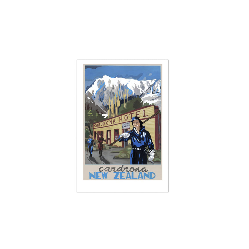 Cardrona Hotel Vintage Ski Postcard