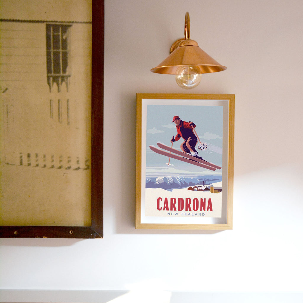 Patch de ski vintage Cardrona ski resort Nouvelle Zélande à Patch de ski vintage Cardrona ski resort Nouvelle Zélande à