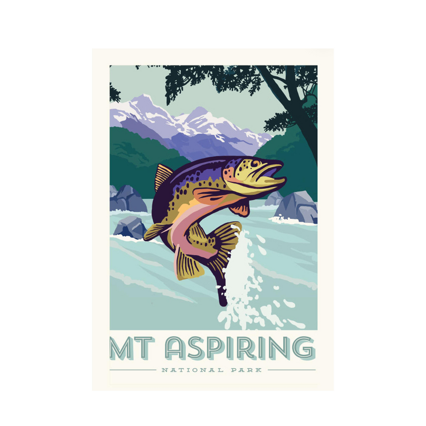 Mt Aspiring Fish Art Print