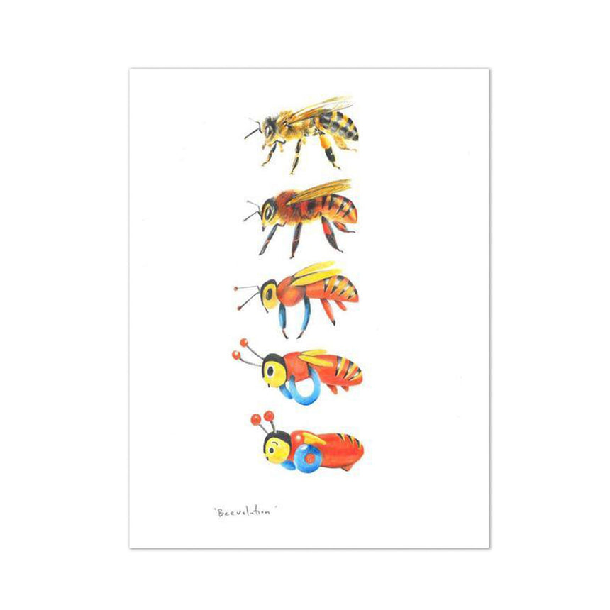 Beevolution Art Print